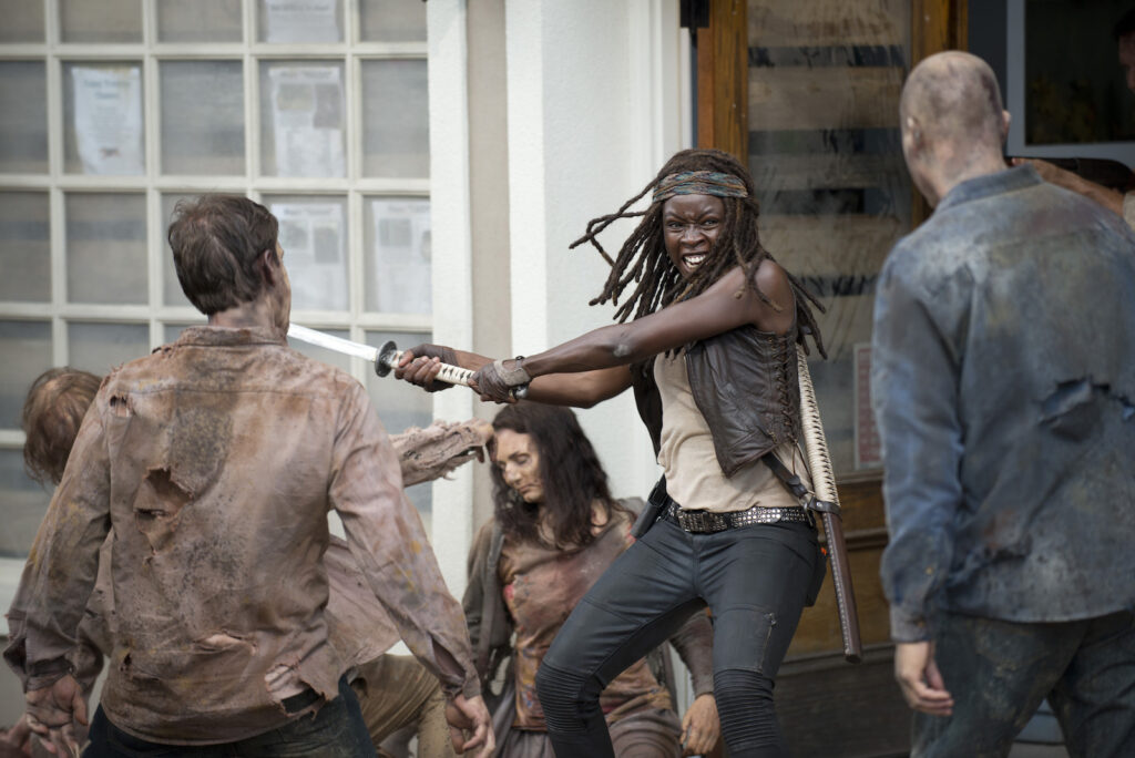 Danai Gurira as Michonne - The Walking Dead _ Season 6, Episode 3 - Photo Credit: Gene Page/AMC