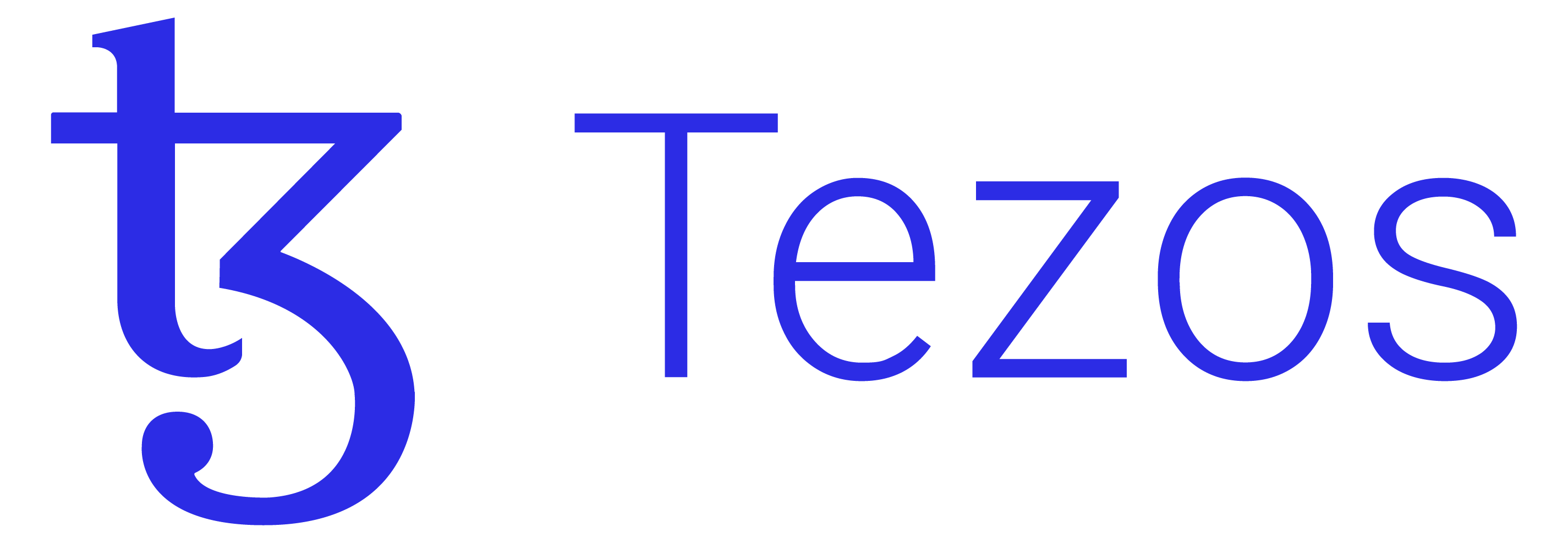 logo for Tezos rendered in blue